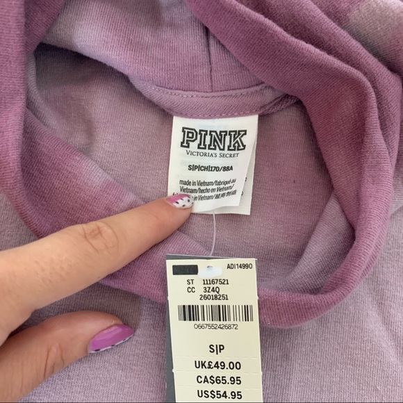 Victorias Secret PINK | NWT Tie Dye Oversized Turtleneck Tunic Sweatshirt - Picture 2 of 10